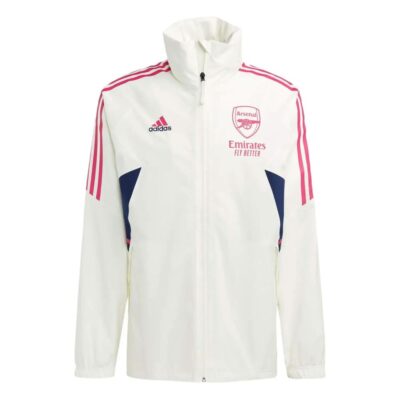 Arsenal Fc Waterproof Pro Windbreaker Jacket 2023 White/Blue