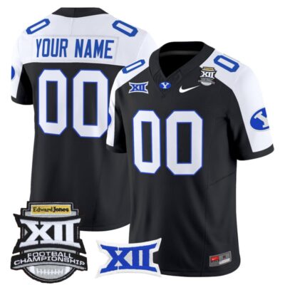 BYU Cougars 2025 Big 12 Championship Vapor Limited Custom Jersey - Black Alternate