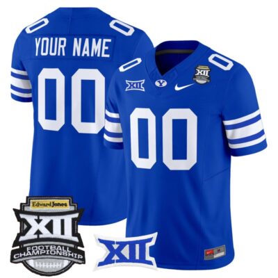 BYU Cougars 2025 Big 12 Championship Vapor Limited Custom Jersey - Royal