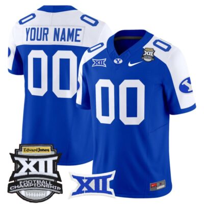 BYU Cougars 2025 Big 12 Championship Vapor Limited Custom Jersey - Royal Alternate