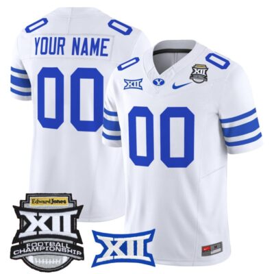 BYU Cougars 2025 Big 12 Championship Vapor Limited Custom Jersey - White