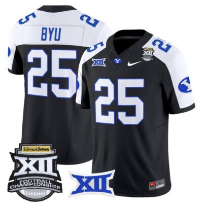 BYU Cougars 2025 Big 12 Championship Vapor Limited Jersey - Black Alternate / #25 BYU