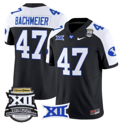 BYU Cougars 2025 Big 12 Championship Vapor Limited Jersey - Black Alternate / Bear Bachmeier