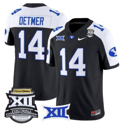 BYU Cougars 2025 Big 12 Championship Vapor Limited Jersey - Black Alternate / Ty Detmer