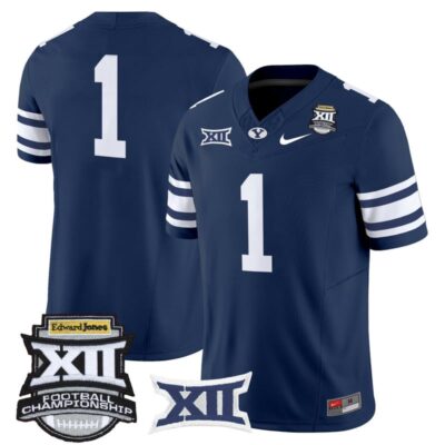 BYU Cougars 2025 Big 12 Championship Vapor Limited Jersey - Navy / #1 Team