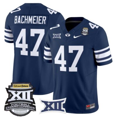 BYU Cougars 2025 Big 12 Championship Vapor Limited Jersey - Navy / Bear Bachmeier