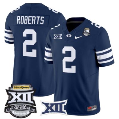 BYU Cougars 2025 Big 12 Championship Vapor Limited Jersey - Navy / Chase Roberts