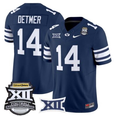 BYU Cougars 2025 Big 12 Championship Vapor Limited Jersey - Navy / Ty Detmer