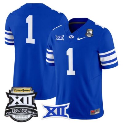 BYU Cougars 2025 Big 12 Championship Vapor Limited Jersey - Royal / #1 Team