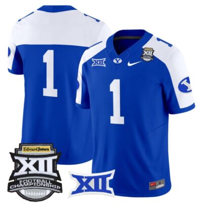 BYU Cougars 2025 Big 12 Championship Vapor Limited Jersey - Royal Alternate / #1 Team