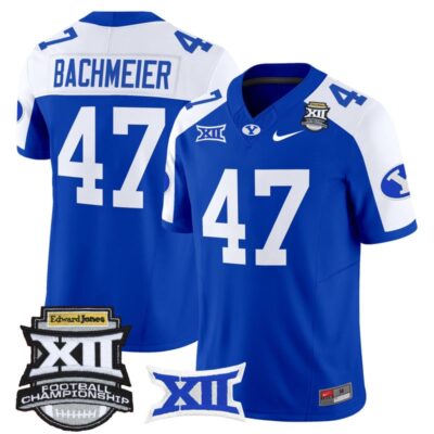 BYU Cougars 2025 Big 12 Championship Vapor Limited Jersey - Royal Alternate / Bear Bachmeier