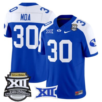 BYU Cougars 2025 Big 12 Championship Vapor Limited Jersey - Royal Alternate / Sione Moa