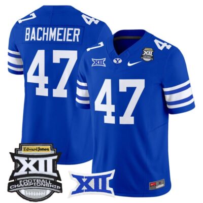 BYU Cougars 2025 Big 12 Championship Vapor Limited Jersey - Royal / Bear Bachmeier