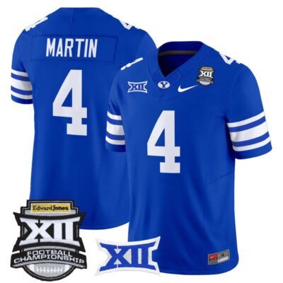 BYU Cougars 2025 Big 12 Championship Vapor Limited Jersey - Royal / LJ Martin