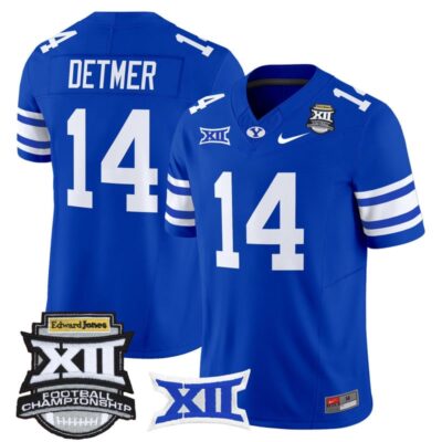 BYU Cougars 2025 Big 12 Championship Vapor Limited Jersey - Royal / Ty Detmer