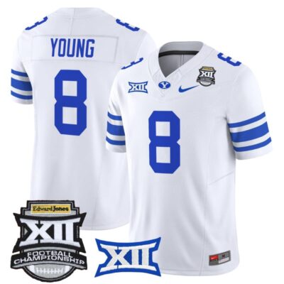 BYU Cougars 2025 Big 12 Championship Vapor Limited Jersey - White / Steve Young