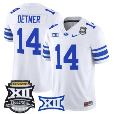 BYU Cougars 2025 Big 12 Championship Vapor Limited Jersey - White / Ty Detmer