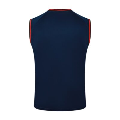 Barca 2024 2025 Blue Pattern Short Jersey Tank Top Soccer Training Suit - Image 3