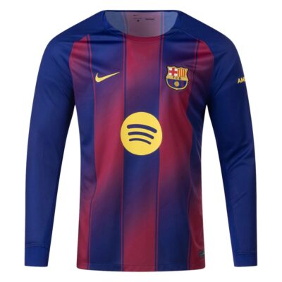 Barca 2025-2026 Home Long Sleeve Jersey
