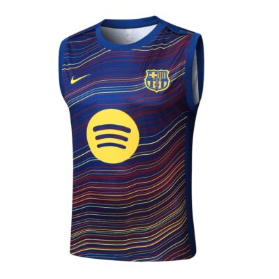 Alternative view of Barca 2025 2026 Short Jersey Tank Top Light Blue Soccer Training Suit