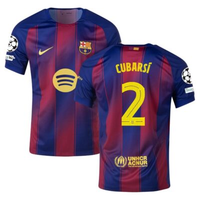 Barca Home Jersey 2025-2026 Cubarsi Ucl