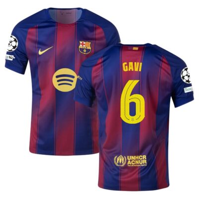 Barca Home Jersey 2025-2026 Gavi Ucl