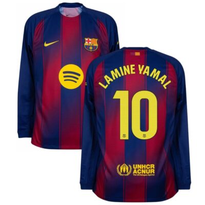 Barca Home Jersey 2025-2026 Lamine Yamal Long Sleeve