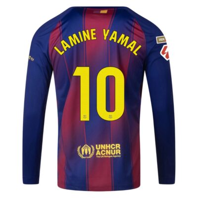 Alternative view of Barca Home Jersey 2025-2026 Lamine Yamal Long Sleeve La Liga