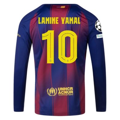 Alternative view of Barca Home Jersey 2025-2026 Lamine Yamal Long Sleeve Ucl
