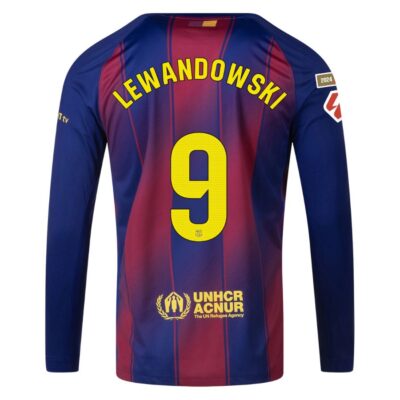 Alternative view of Barca Home Jersey 2025-2026 Lewandowski Long Sleeve La Liga