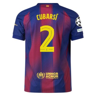 Alternative view of Barca Home Match Shirt 2025-2026 Cubarsi Ucl