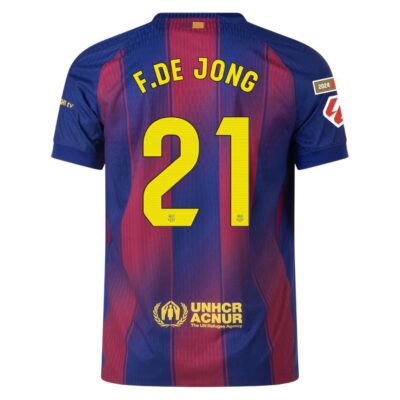Alternative view of Barca Home Match Shirt 2025-2026 De Jong La Liga