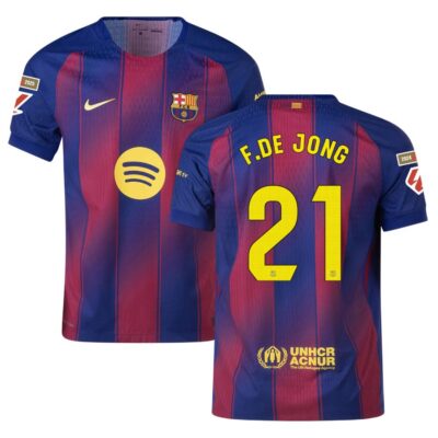 Barca Home Match Shirt 2025-2026 De Jong La Liga
