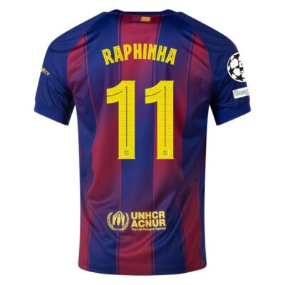 Alternative view of Barca Home Shirt 2025-2026 Raphinha Ucl