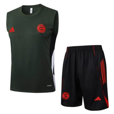 Bayern Munich 2025 2026 Black Dark Jersey Tank Top Shorts Soccer Training Suit