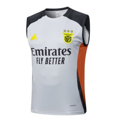 Alternative view of Benfica 2024 2025 White Black Short Jersey Tank Top Soccer Training Suit