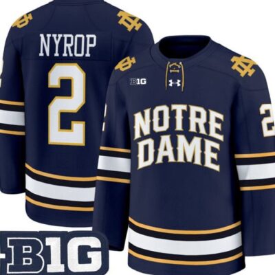 Bill Nyrop Jersey 2 Notre Dame Fighting Irish Hockey 2025-2026 Premium Vapor Patch All Stitched
