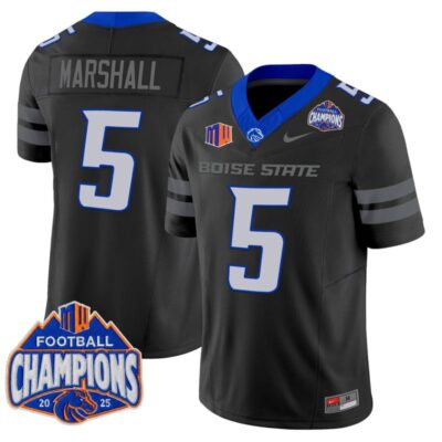 Boise State Broncos 2025 Mountain West Football Champions Vapor Limited Jersey - Black / Chris Marshall