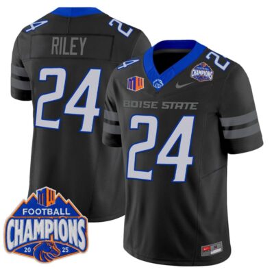 Boise State Broncos 2025 Mountain West Football Champions Vapor Limited Jersey - Black / Dylan Riley