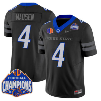 Boise State Broncos 2025 Mountain West Football Champions Vapor Limited Jersey - Black / Maddux Madsen