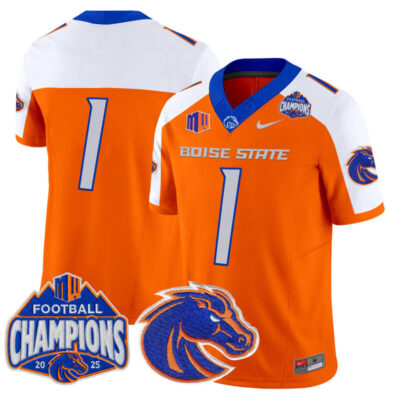 Boise State Broncos 2025 Mountain West Football Champions Vapor Limited Jersey - Orange Alternate / #1 Team