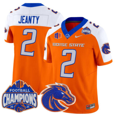 Boise State Broncos 2025 Mountain West Football Champions Vapor Limited Jersey - Orange Alternate / Ashton Jeanty