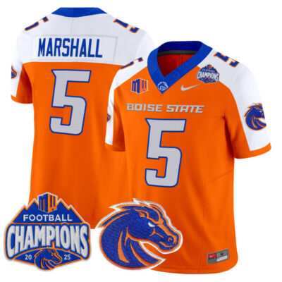 Boise State Broncos 2025 Mountain West Football Champions Vapor Limited Jersey - Orange Alternate / Chris Marshall