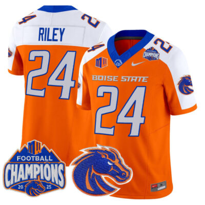 Boise State Broncos 2025 Mountain West Football Champions Vapor Limited Jersey - Orange Alternate / Dylan Riley