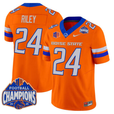 Boise State Broncos 2025 Mountain West Football Champions Vapor Limited Jersey - Orange / Dylan Riley