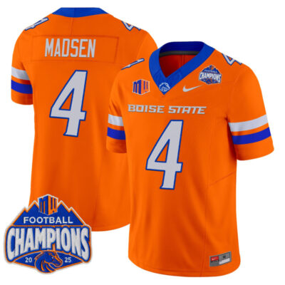 Boise State Broncos 2025 Mountain West Football Champions Vapor Limited Jersey - Orange / Maddux Madsen