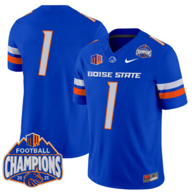 Boise State Broncos 2025 Mountain West Football Champions Vapor Limited Jersey - Royal / #1 Team