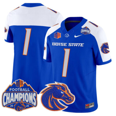 Boise State Broncos 2025 Mountain West Football Champions Vapor Limited Jersey - Royal Alternate / #1 Team