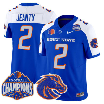 Boise State Broncos 2025 Mountain West Football Champions Vapor Limited Jersey - Royal Alternate / Ashton Jeanty