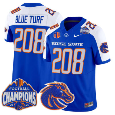 Boise State Broncos 2025 Mountain West Football Champions Vapor Limited Jersey - Royal Alternate / Blue Turf 208
